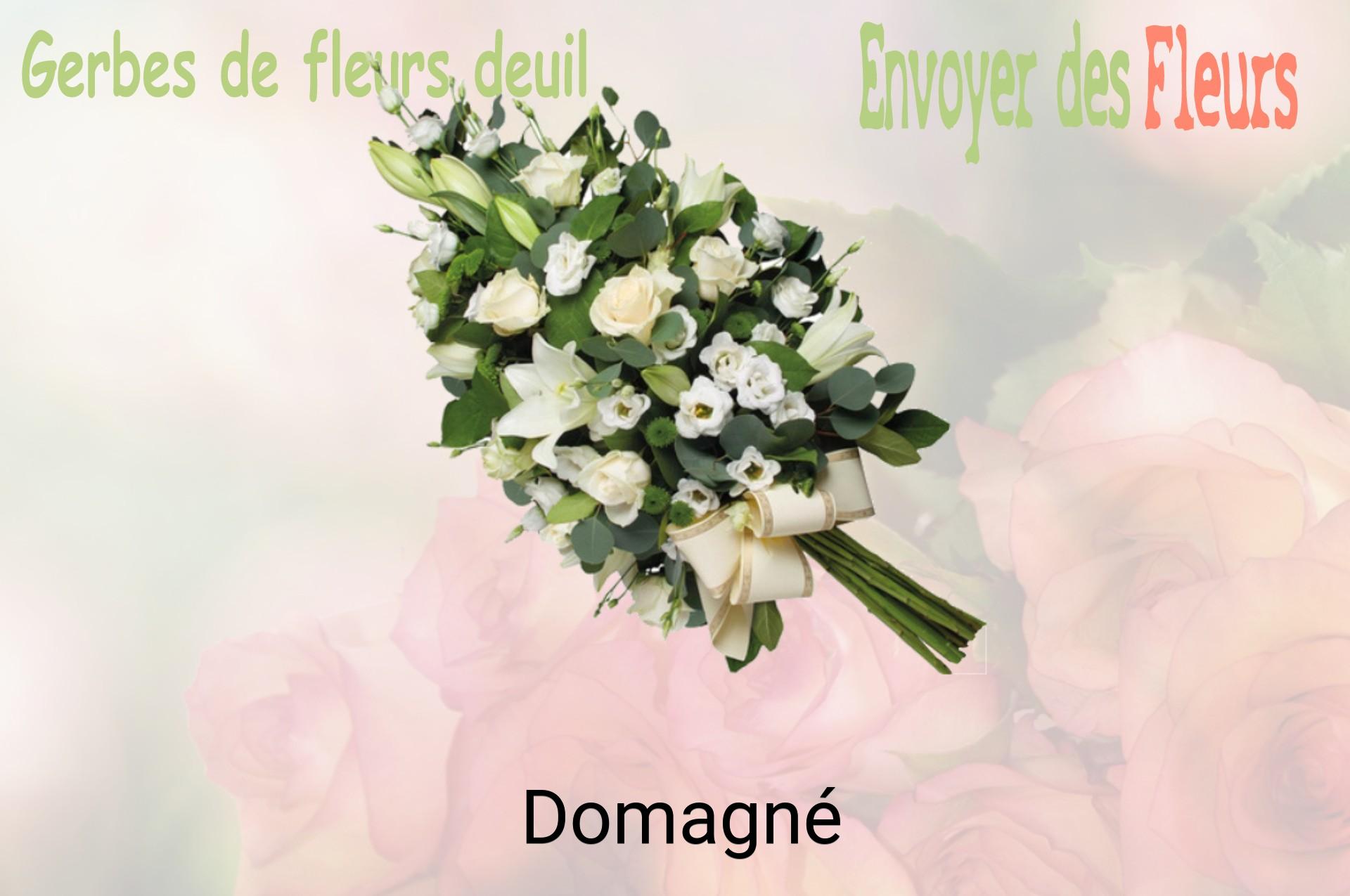 Gerbe de fleurs de deuil livrée à Domagné